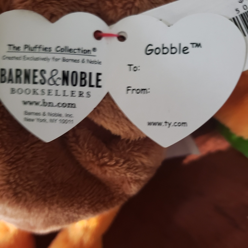 Ty Pluffie Beanie Baby Gobble the Turkey NEW 9 inch - Picture 5 of 11